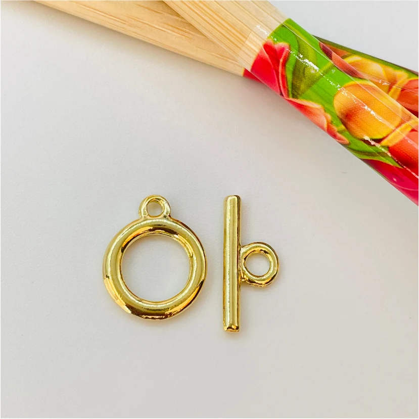 AO93 Broche Argolla Tubo 12 mm Accesorio Baño Oro 100005