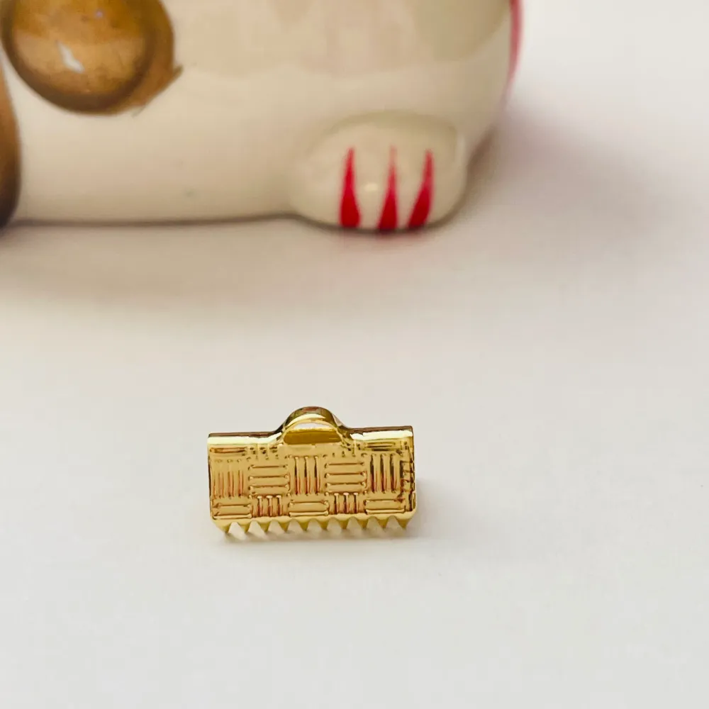 AO144 Terminal de Apriete para pulsera o collar 6 x 14 mm Accesorio Baño Oro 100006