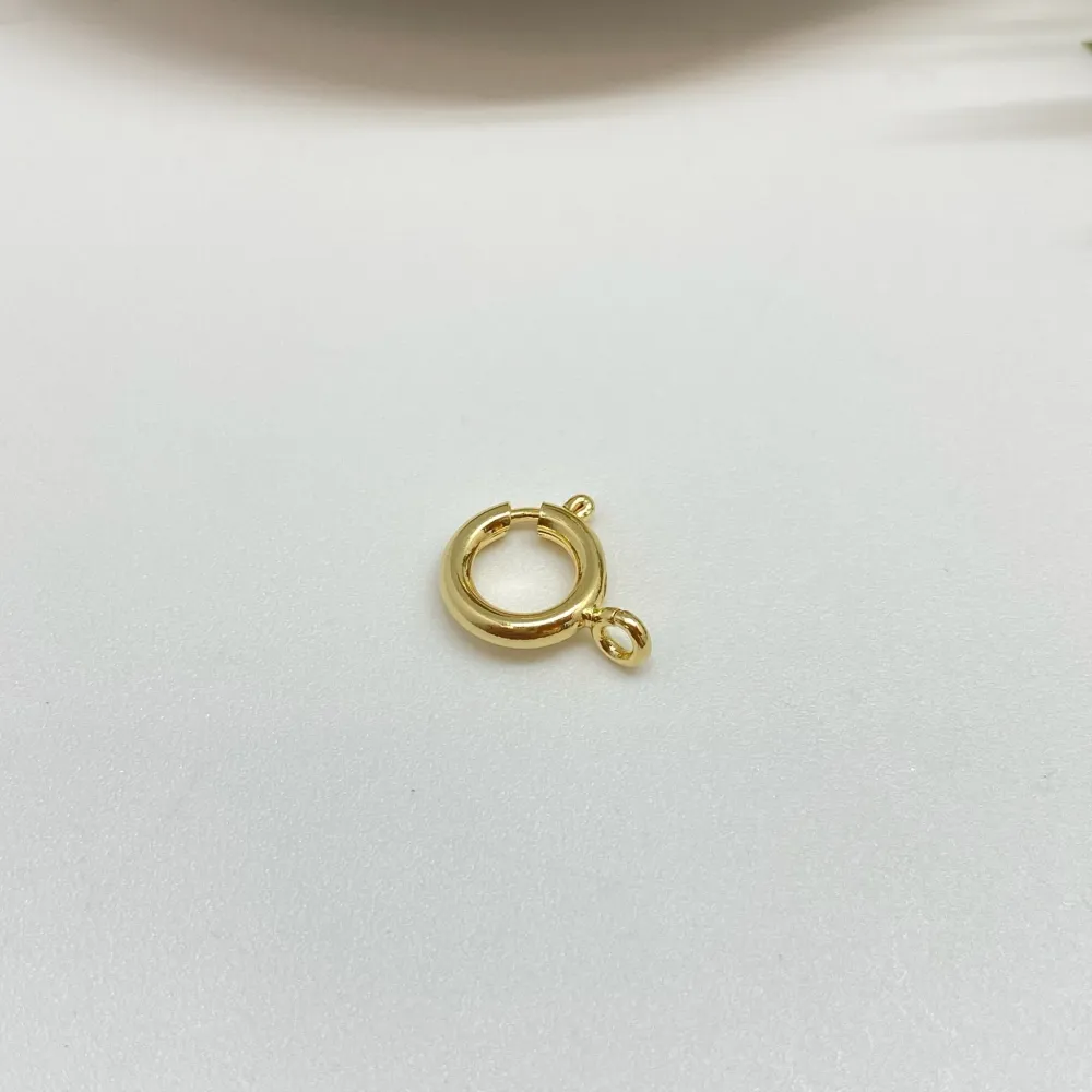 AO152 Mosquetón o Broche Redondo Diá. 10 mm Espesor 2 mm Accesorio Baño Oro 100006