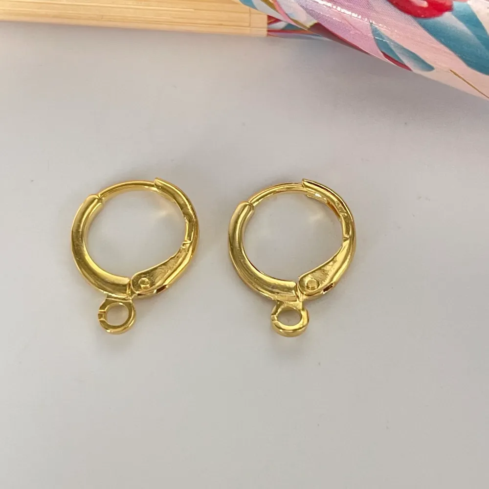 AO140 Aro Argollita de presión con argolla diá. 12 mm Espesor 1.2 mm Accesorio Baño Oro 100007