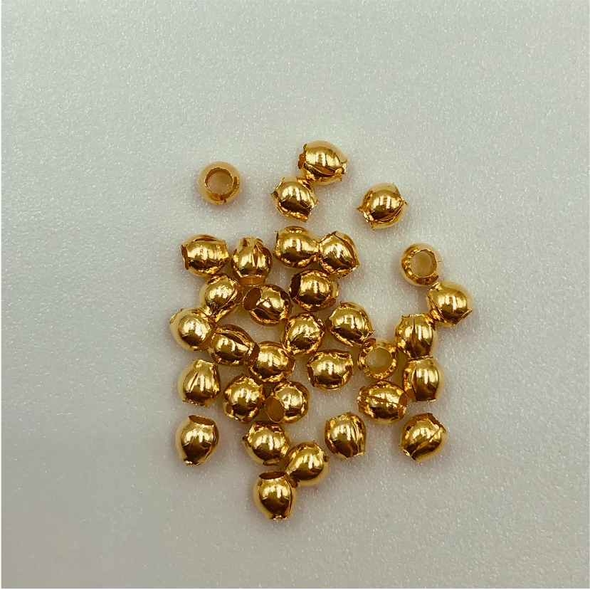 MO28 Bolita 2.5 mm Perforación grande 1.5 mm Accesorio Baño Oro 100012