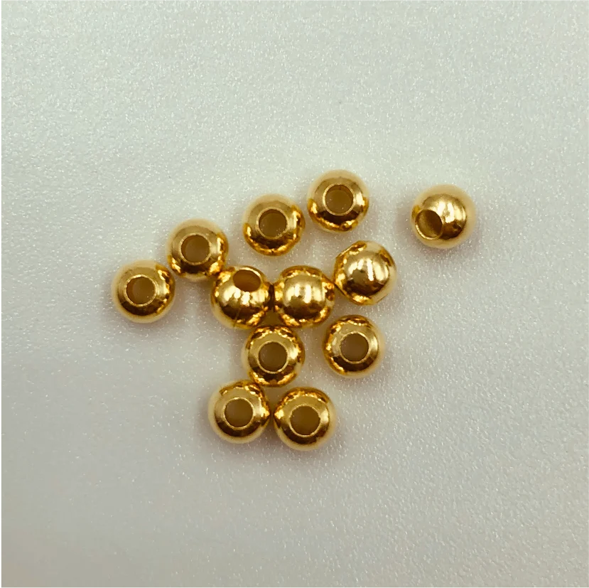MO33 Bolita 4.5 mm perforación 2.0 mm Accesorio Baño Oro 100012