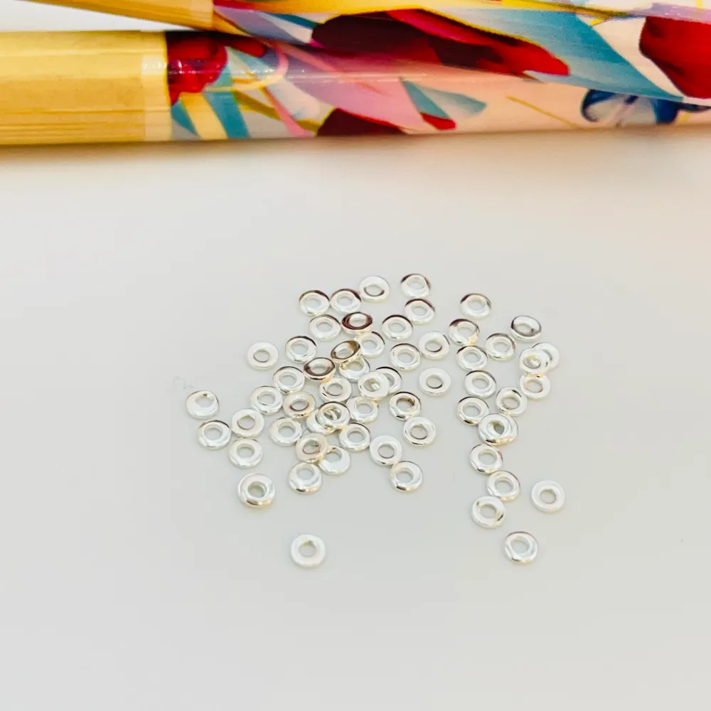 MP24 Argollita Plana 2 x 1 mm Accesorio Baño Plata 100012