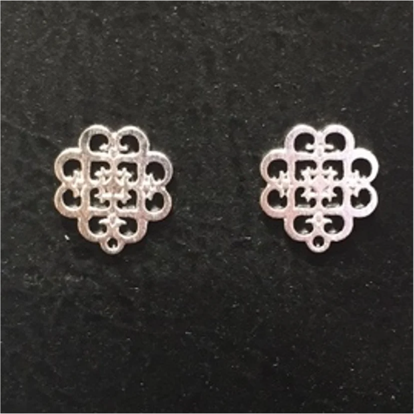 BP38 Base Lijada Calada 12 x 13 mm argollita inferior Espesor 0.6 mm Base Aro Baño Plata 100015