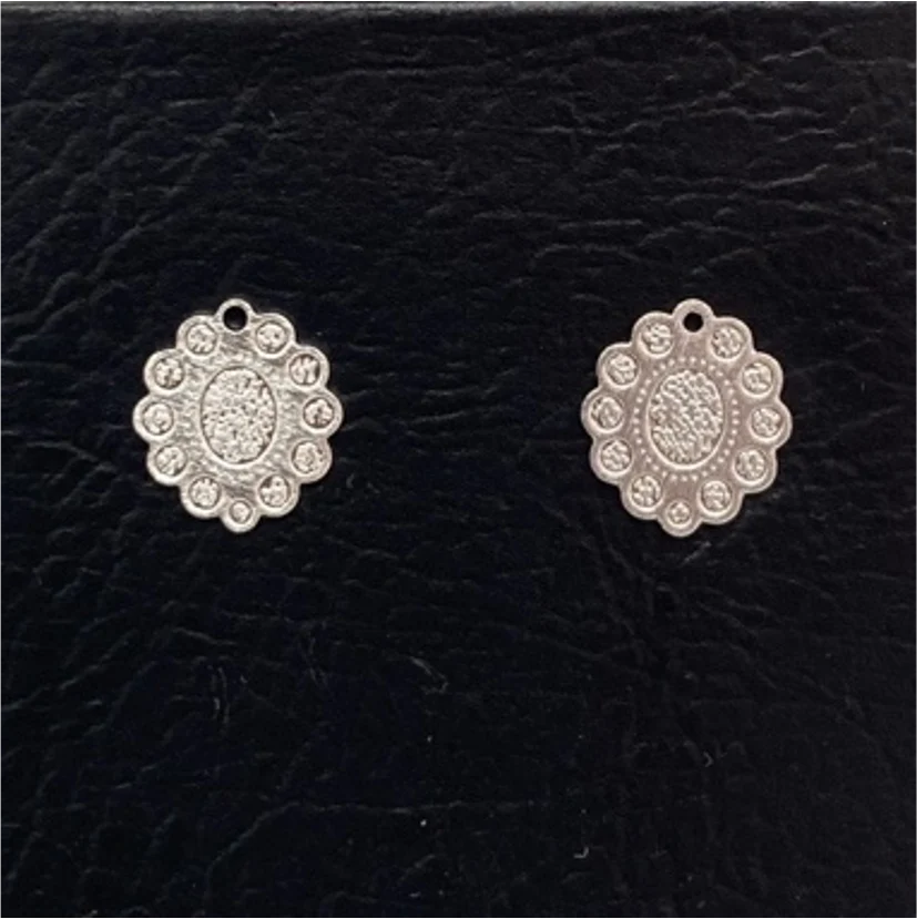 BP64 Base Ovalo con Borde 11 x 9 mm Base Aro Baño Plata 100015