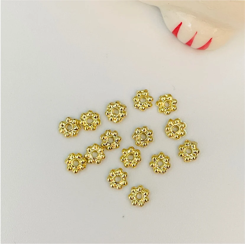 MO36 Mostacilla Separador Florcita 4 mm Accesorio Baño Oro 100018
