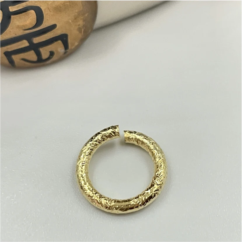 AO77 Argolla 2x14x10 Lijada Accesorio Baño Oro 100027