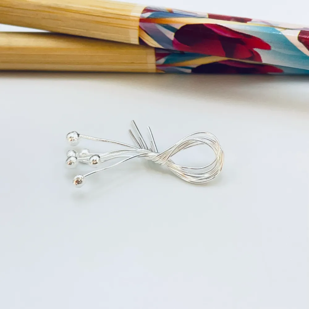 AP149 Vástago Flexible 50 mm más Bolita de 2 mm espesor 0.4 mm Accesorio Baño Plata 100027