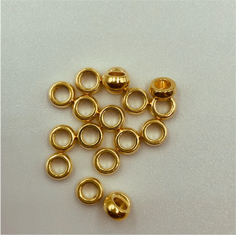 MO34 Argollita Cerrada Dí. 4 Espesor 2 mm tipo Donut Accesorio Baño Oro 100027