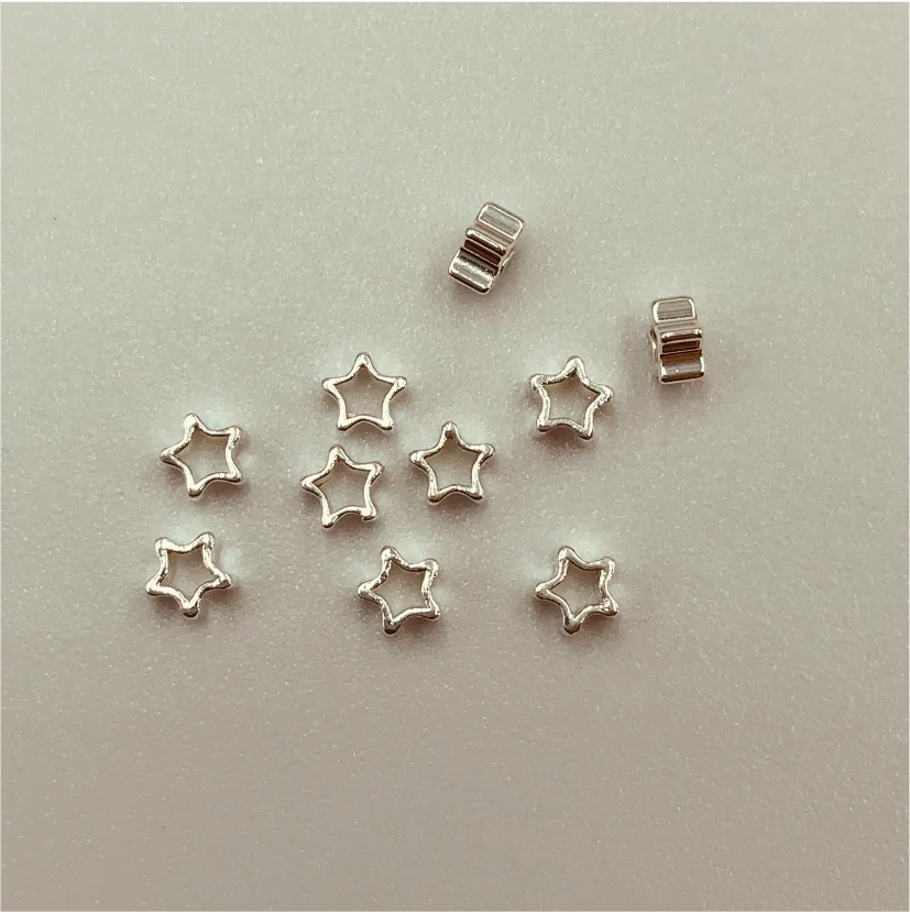MP05 3.2 x 3.2 x 1.7 mm Estrella Accesorio Baño Plata 100027
