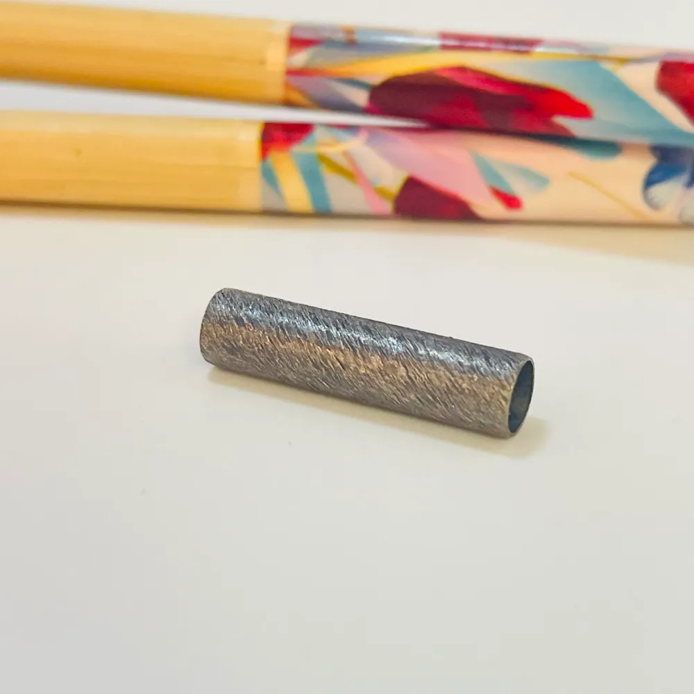 TP24 Tubo Lijado 20x5 mm Bañado en Plata Envejecida Accesorio Baño Plata 100027