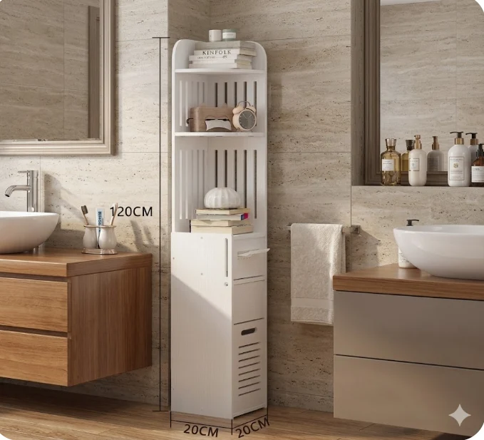 Organizador De Baño PRLA-980 - 1- 20*20*120cm Accesorios y Tecnología Juli