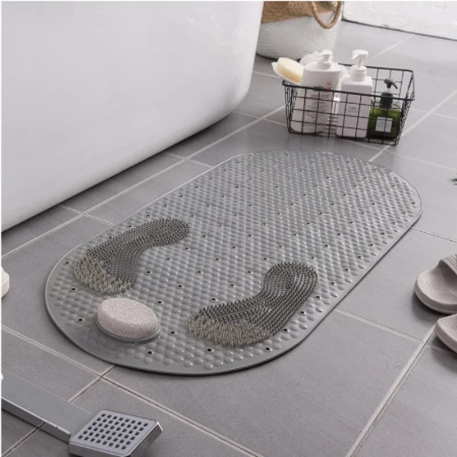 Alfombrilla de Ducha Antideslizante con Piedra 80X40 CM Grey