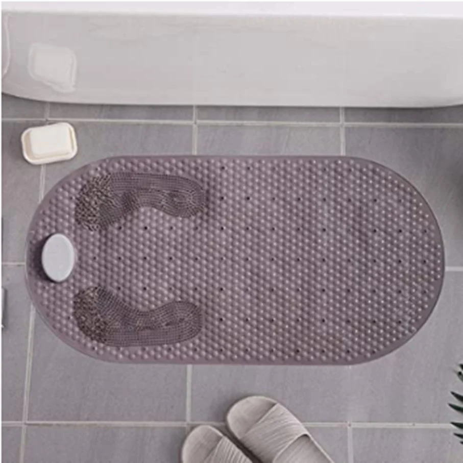Alfombrilla de Ducha Antideslizante con Piedra 80X40 CM Grey