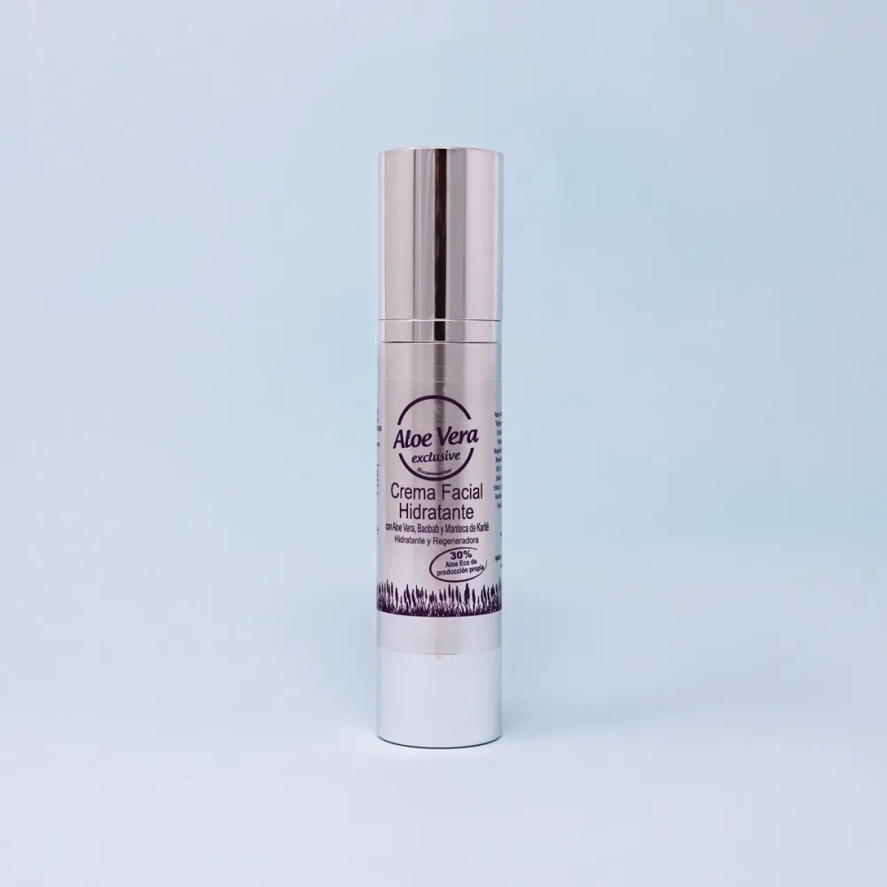 Crema Facial Hidratante con Aloe Vera, baobab y manteca de karité, 50ml Aloe exclusive