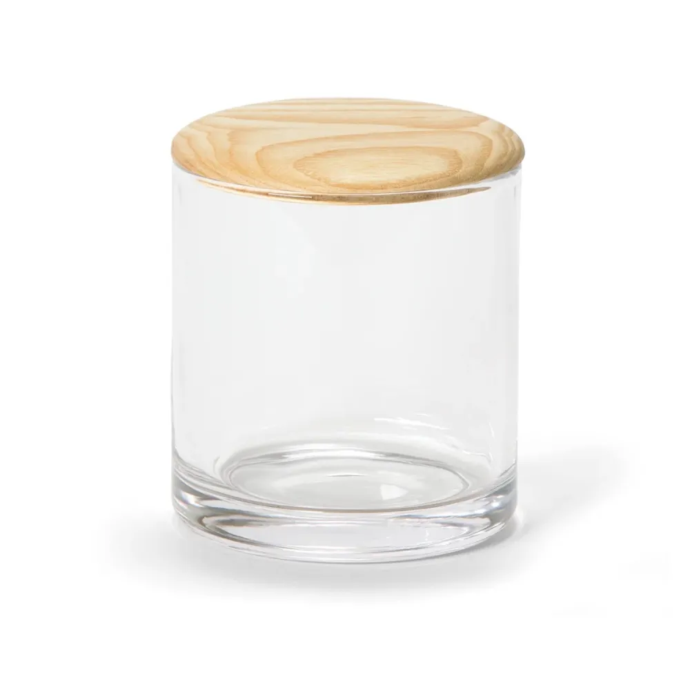 Caja para algodones de cristal y madera Andrea House