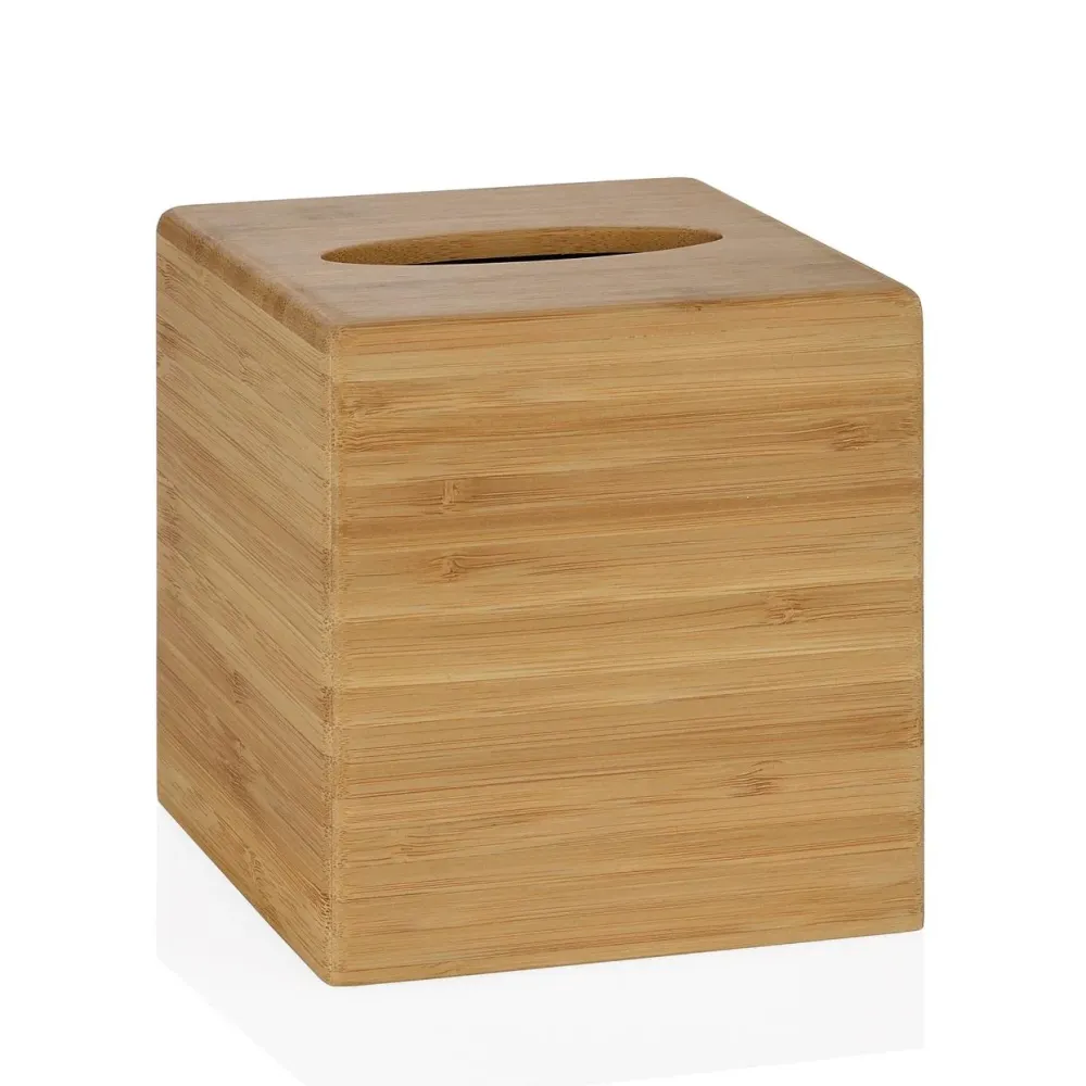 Caja para pañuelos de bambú marrón Andrea House