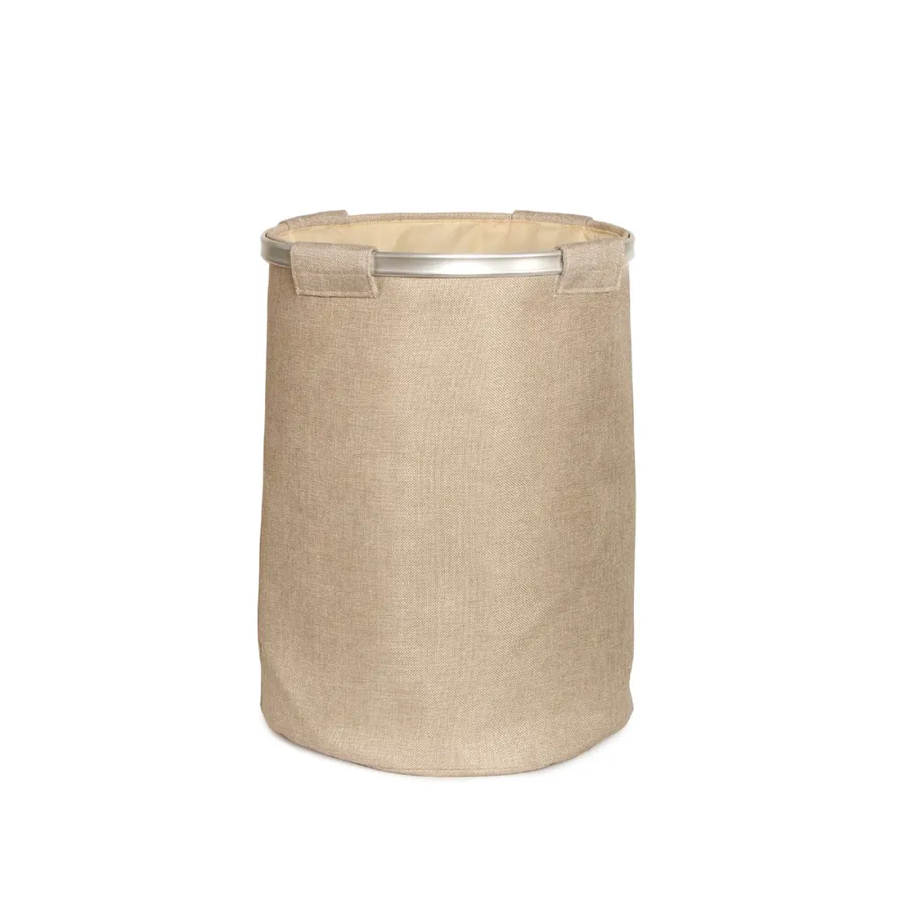Cesto para la ropa de tela beige moderno Andrea House