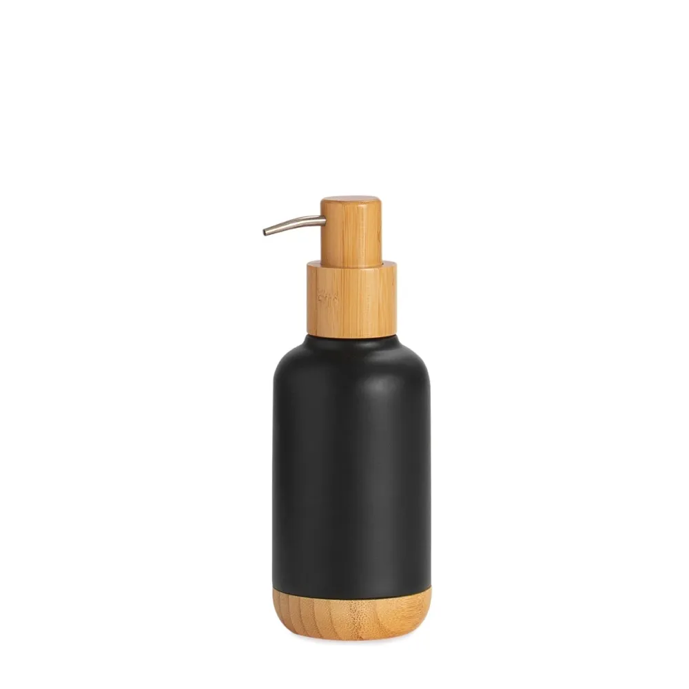 Dispensador de baño de bambú nórdico negro Andrea House