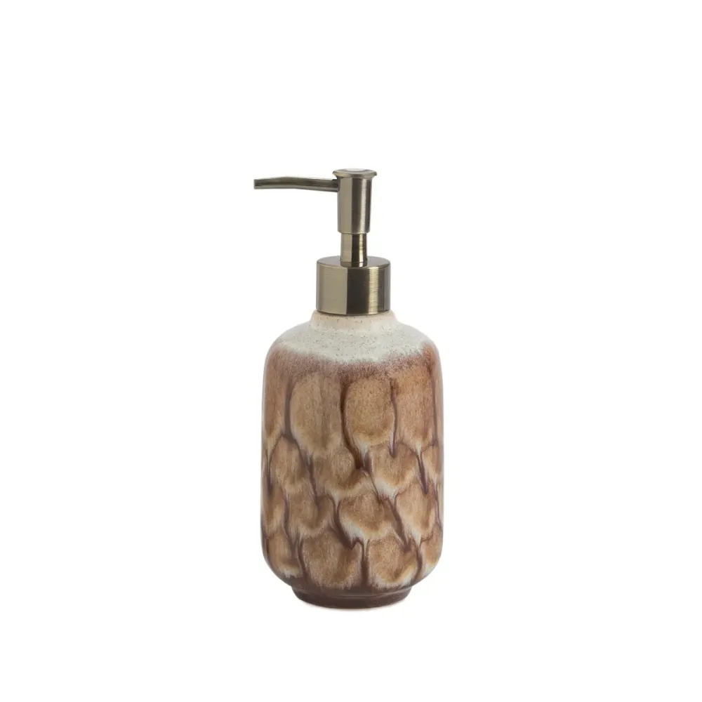 Dispensador de baño de cerámica marrón Andrea House