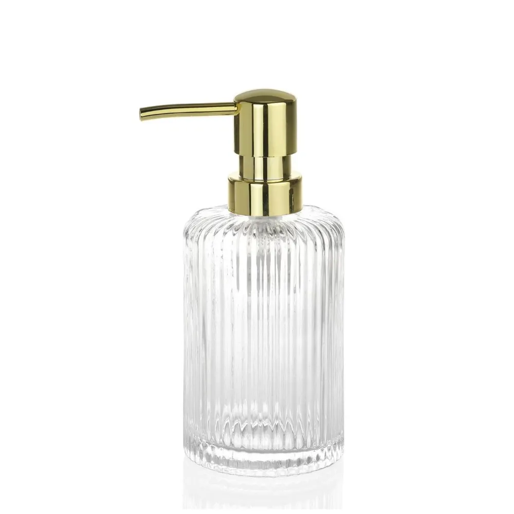 Dispensador de cuarto de baño de cristal clásico dorado Andrea House