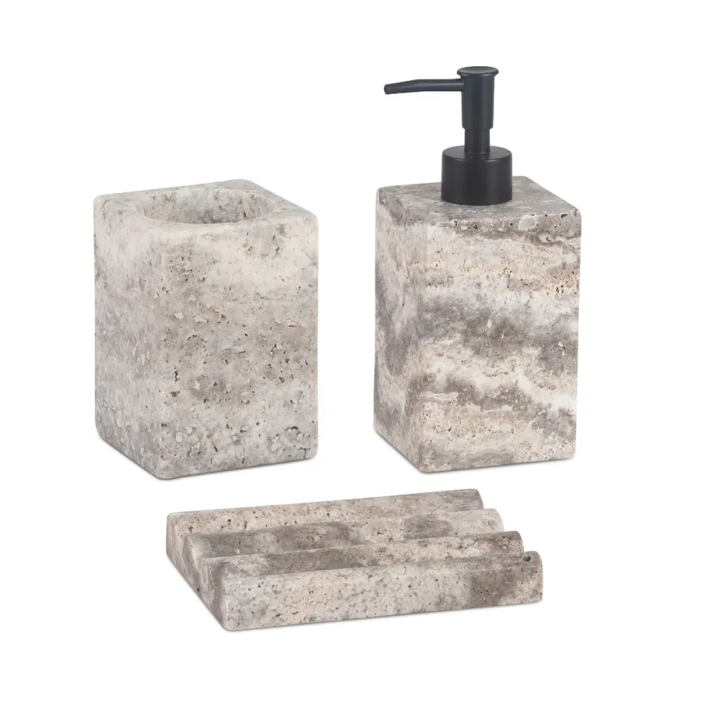 Dispensador de mármol gris 150 ml Andrea House