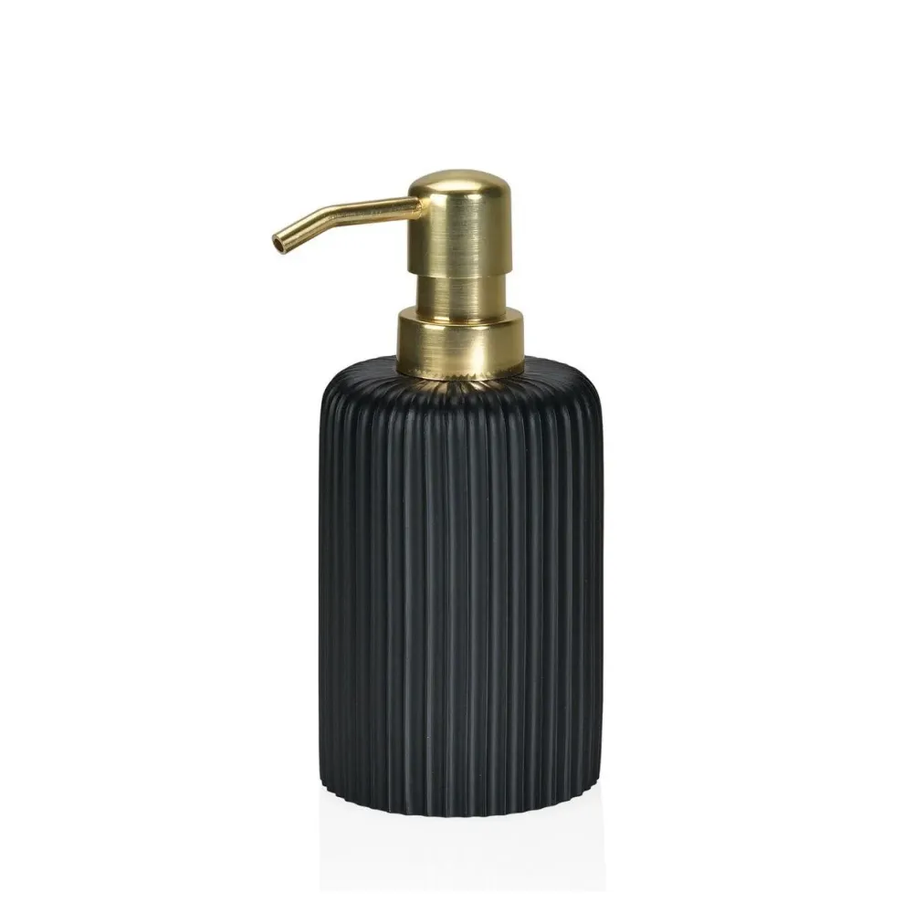 Dispensador de resina negro y dorado Andrea House