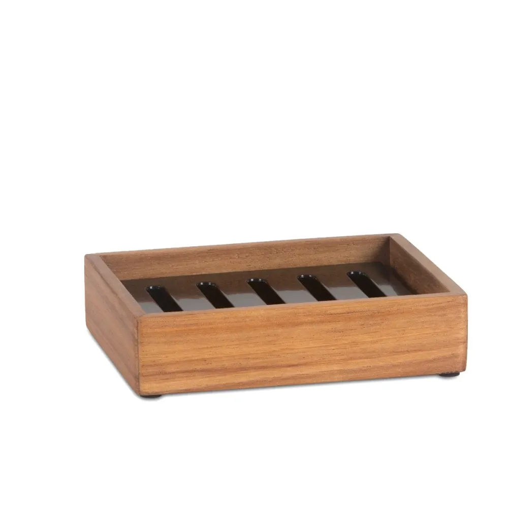 Jabonera de baño de madera natural Andrea House