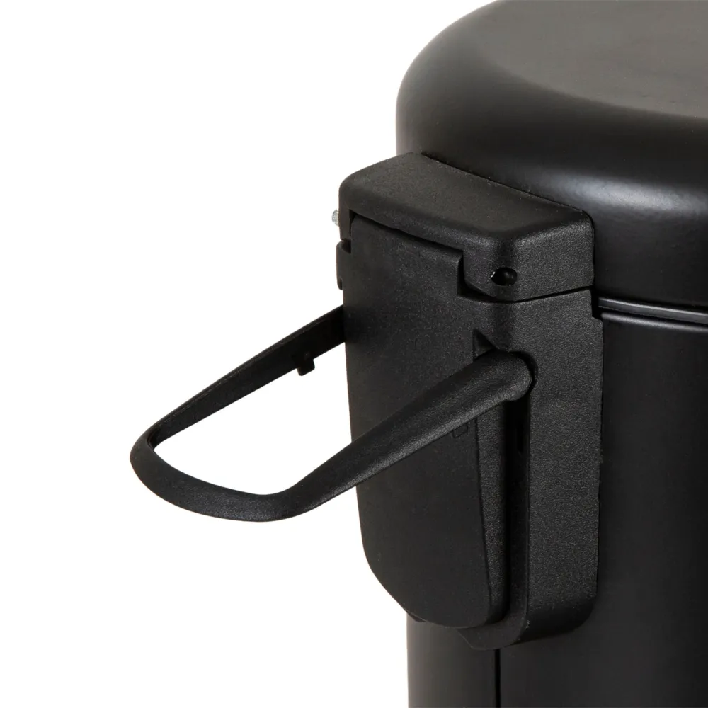 Papelera moderna de metal negro para baño Andrea House
