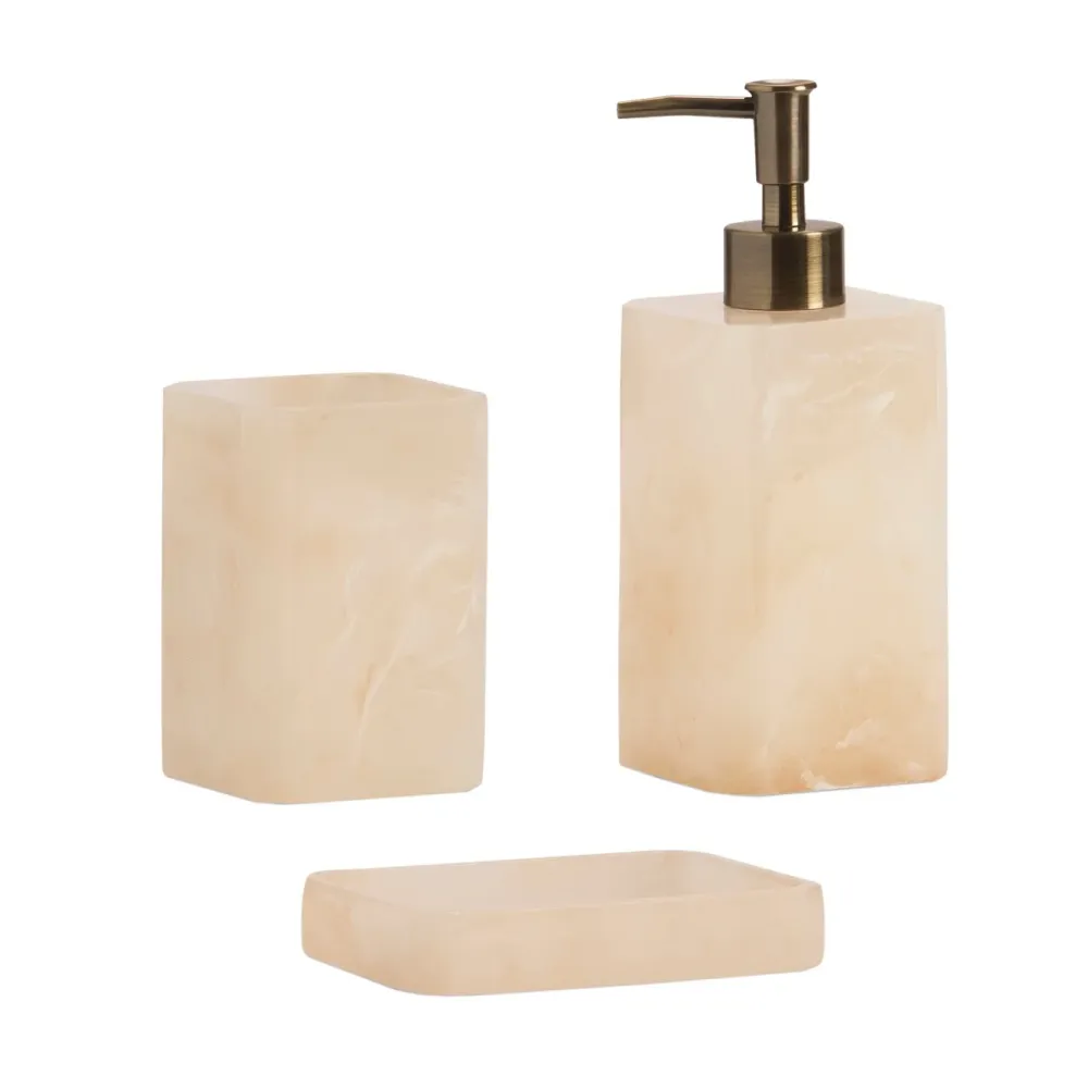 Portacepillos de poliresina blanca vintage Andrea House