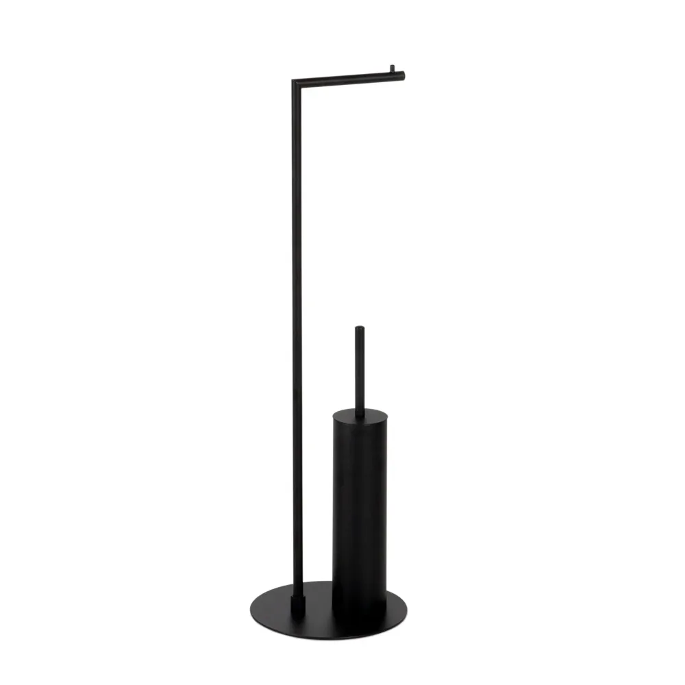 Portarrollos escobillero negro de metal Andrea House