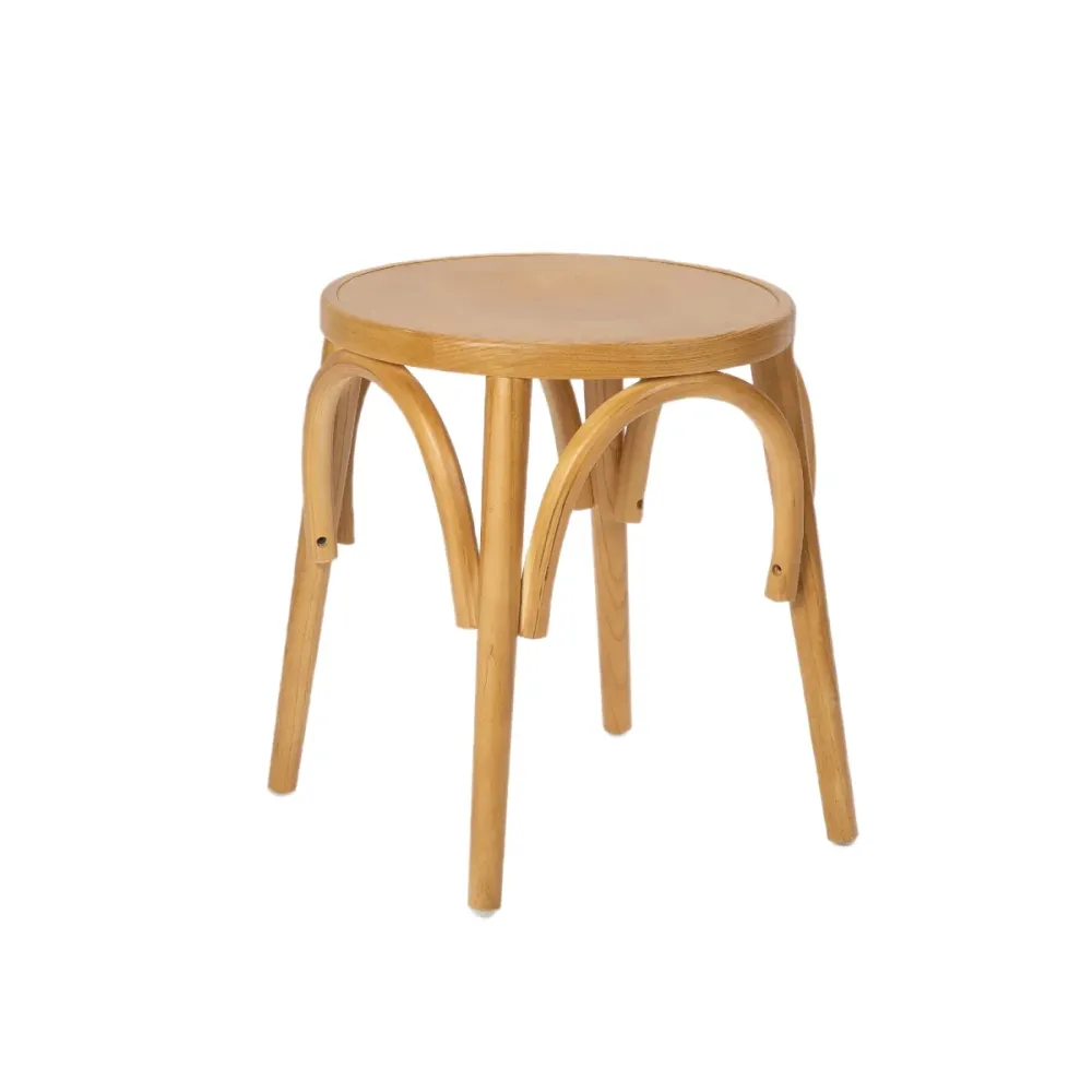 Taburete nórdico de madera de olmo Andrea House