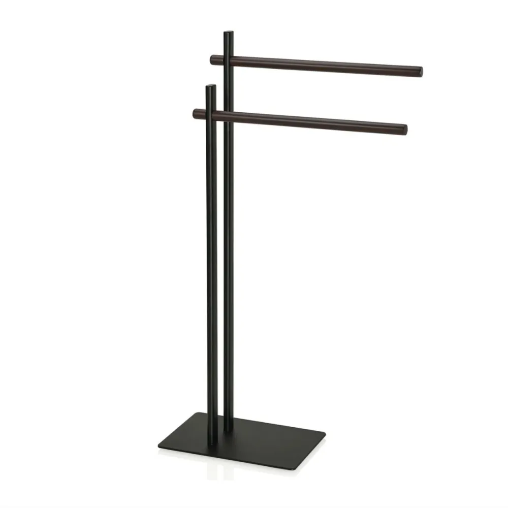 Toallero de pie negro de madera moderno Andrea House