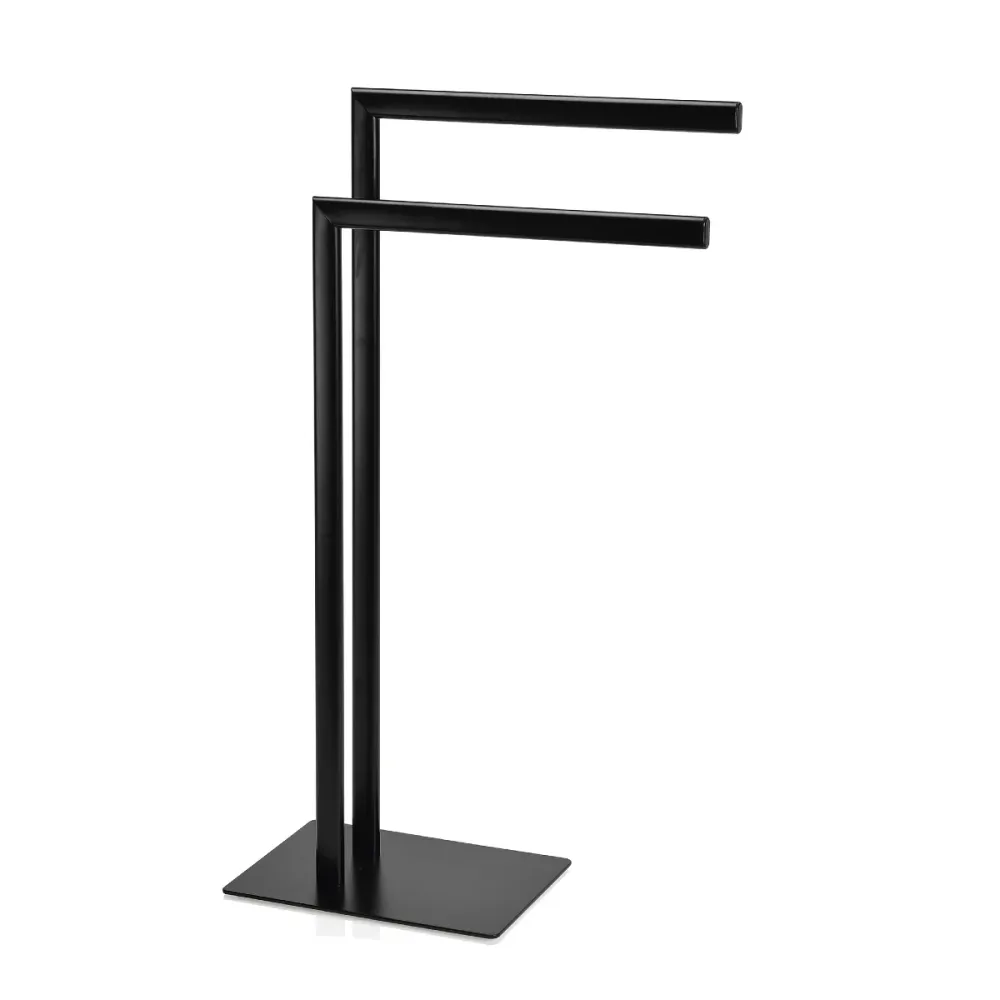 Toallero de pie negro de metal estilo industrial Andrea House