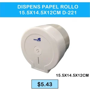DISPENSADOR PAPEL ROLLO 15.5X14X12CM AQIHOGARECUADOR