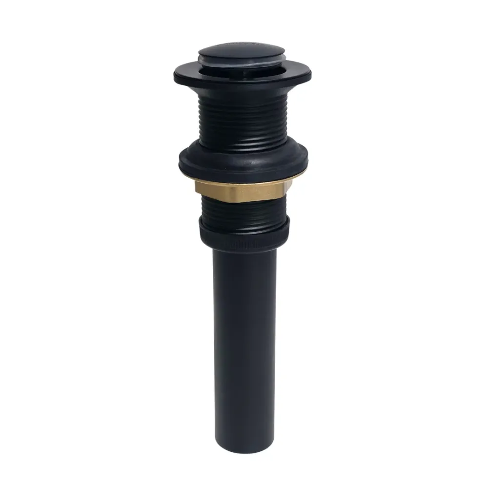 Desagüe push para lavamanos acabado negro Aquafina - sin rebosadero