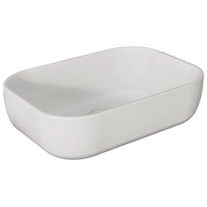 Lavabo Porcelana Cerámica Extrafina HORUS 45,5x32x13,5 Sobre Encimera Blanco ART&BATH