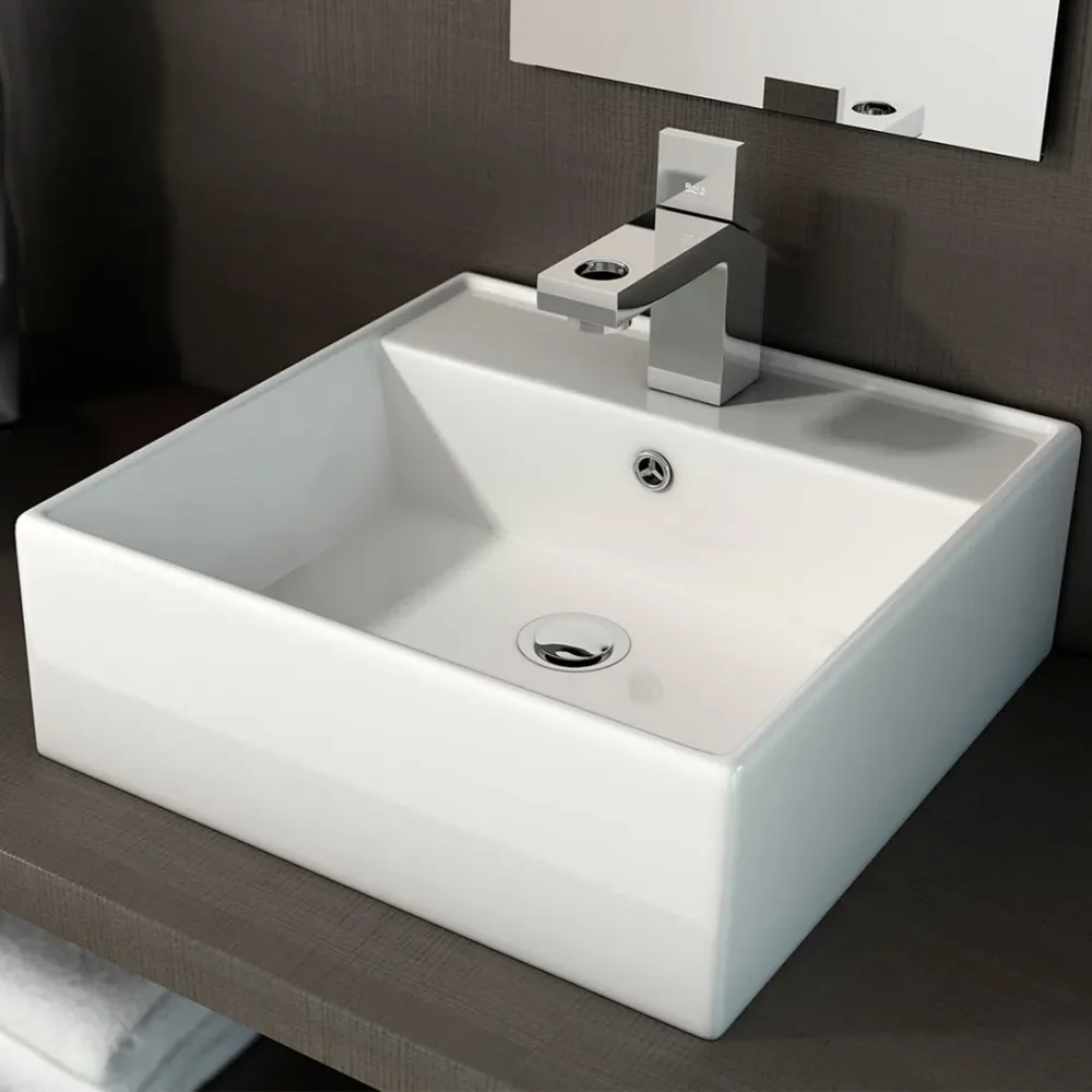 Lavabo Rectangular de Porcelana LIBRA de Art&Bath. 50x35x12 cm