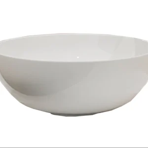 Lavabo Sobre Encimera de Porcelana Cerámica Extrafina BOL de Art&Bath Ø 40 40x15. Blanco