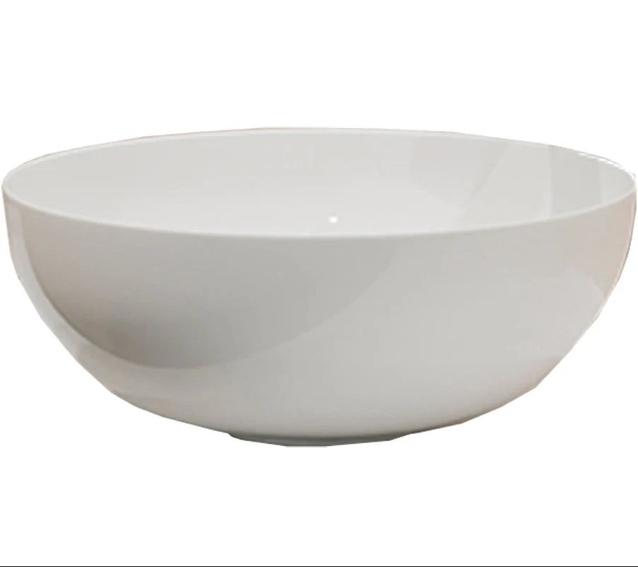 Lavabo Sobre Encimera de Porcelana Cerámica Extrafina BOL de Art&Bath Ø 40 40x15. Blanco