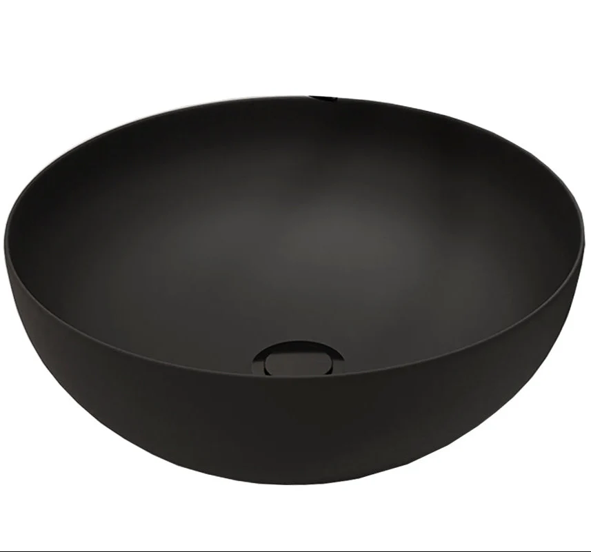 Lavabo Sobre Encimera de Porcelana Cerámica Extrafina BOL de Art&Bath Ø 40 40x15. Blanco