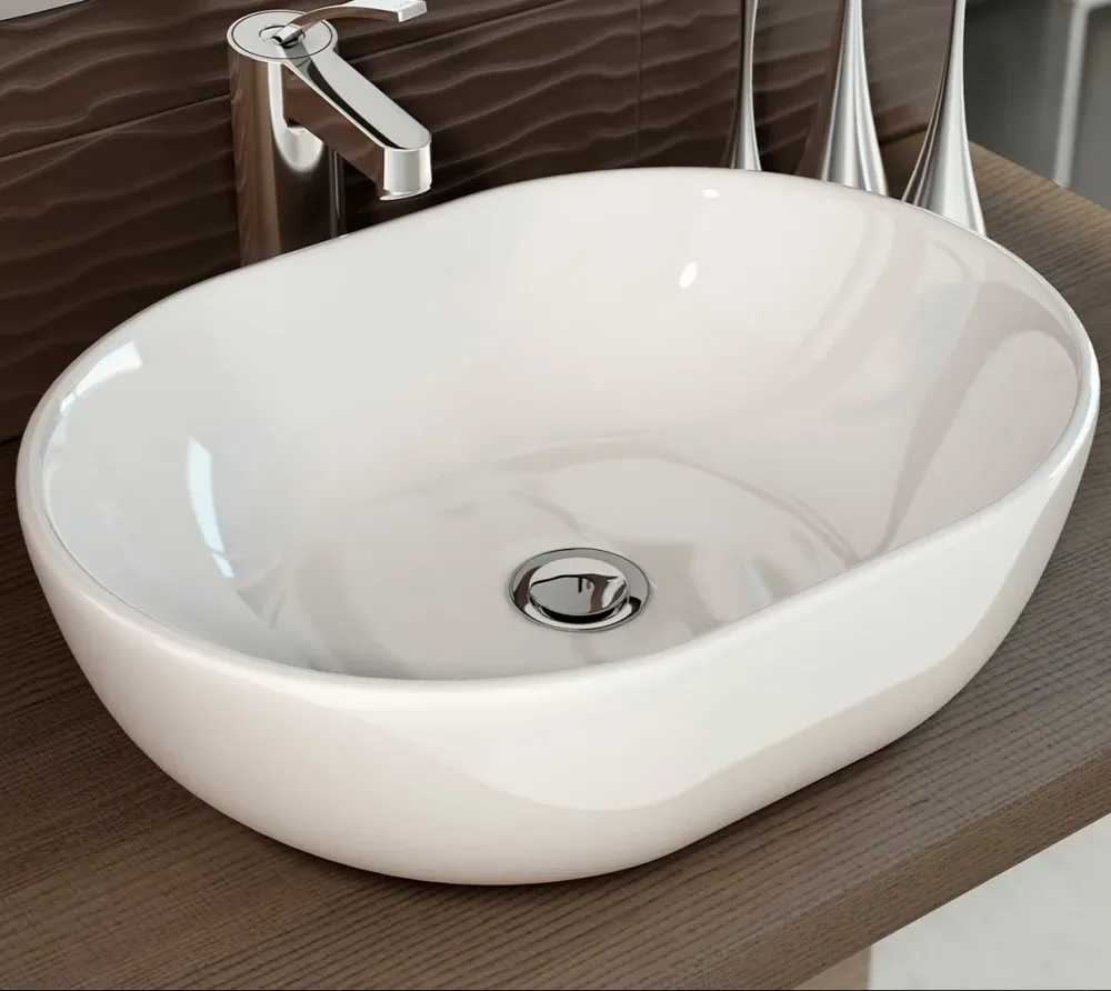 Lavabo Sobre Encimera Porcelana Cerámica MONACO de Art&Bath Ø 48 y 60 cm