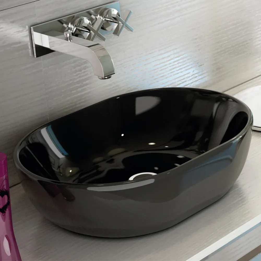 Lavabo Sobre Encimera Porcelana Cerámica MONACO de Art&Bath Ø 48 y 60 cm