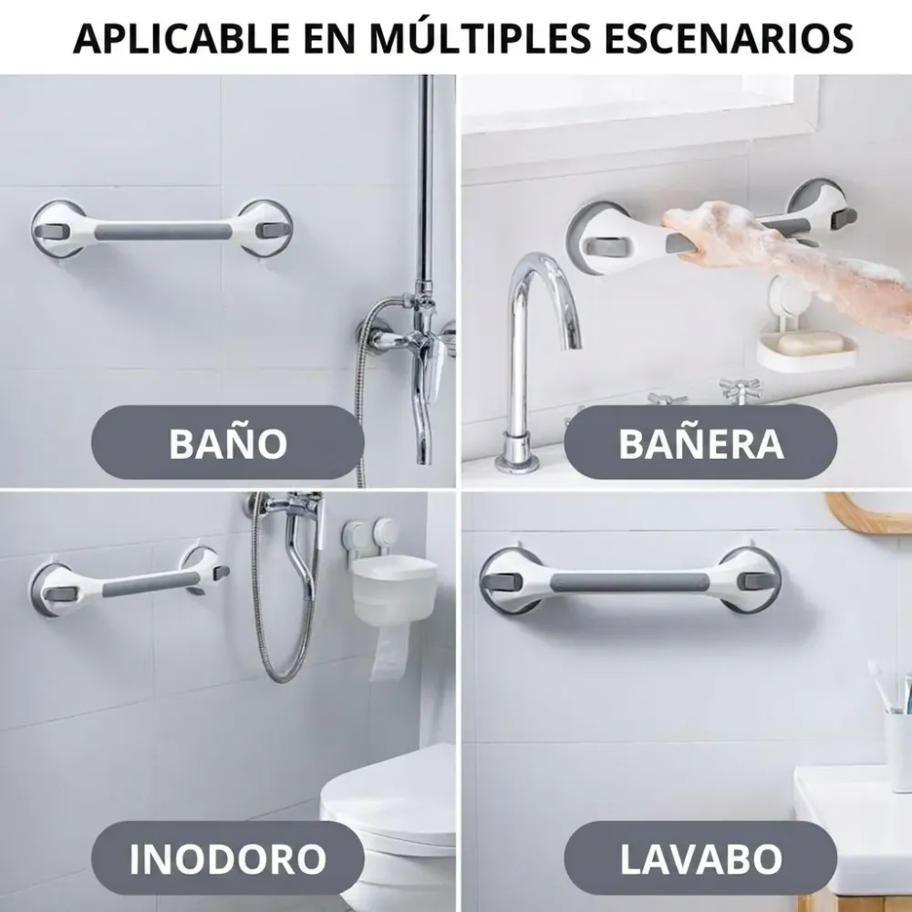Agárrate ArtiCasa | Barra de Seguridad para Ducha con Ventosas - Sin Perforaciones Arti Casa