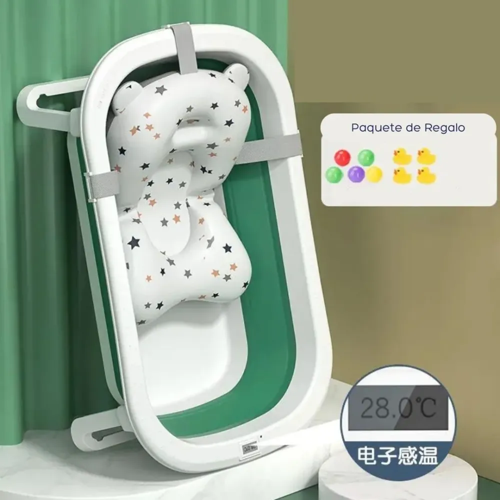 BAÑERA PLEGABLE+ACCESOR 252-100 BABY KAYS Rosado