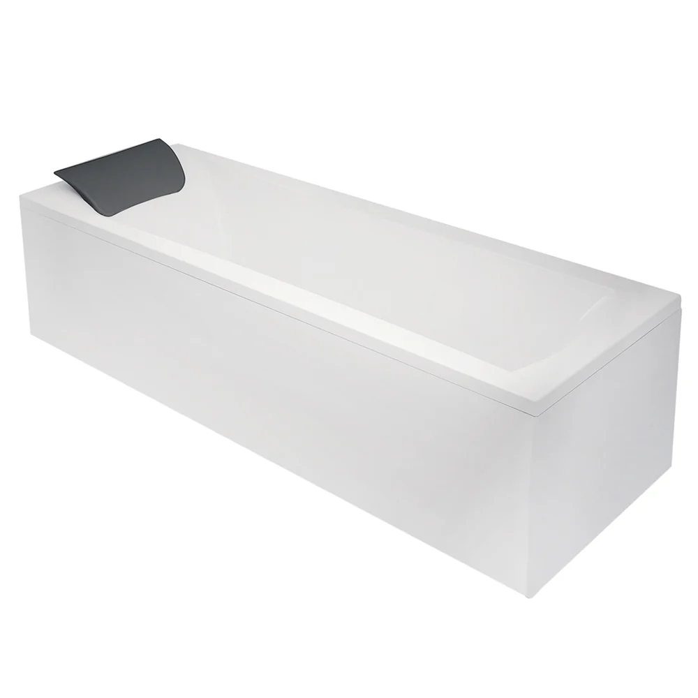 Bañera rectangular de acrílico con reposacabezas cm 190x80