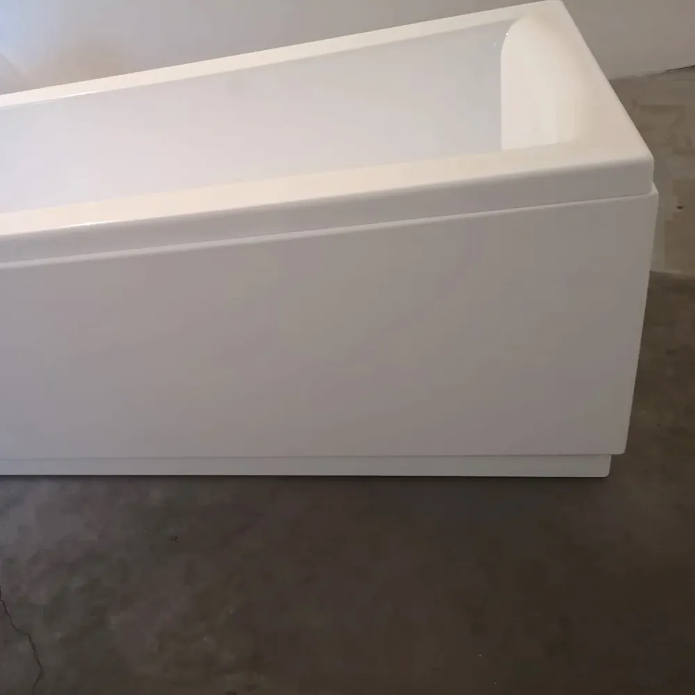 Bañera rectangular de acrílico con reposacabezas cm 190x80