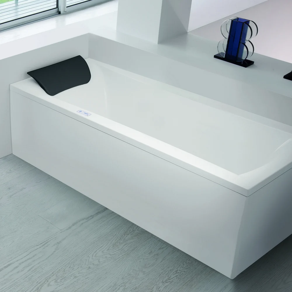 Bañera rectangular de acrílico con reposacabezas cm 190x80