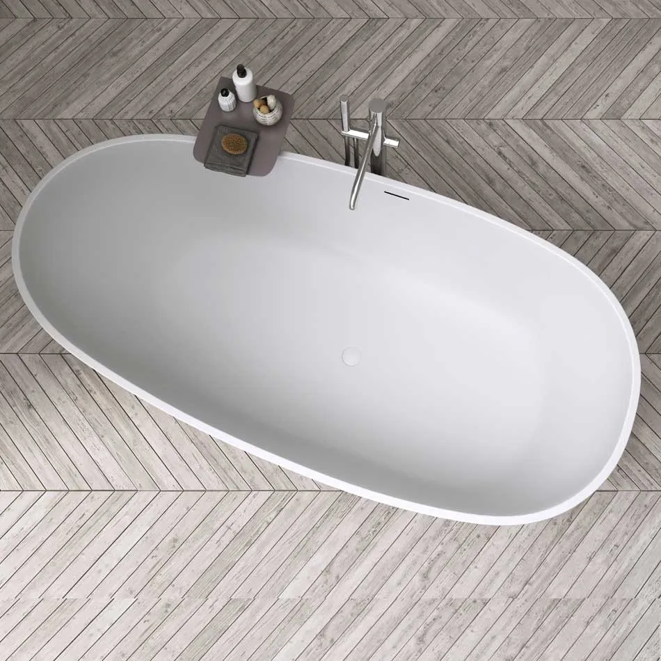 Bañera Exenta TAY Redonda. SolidSurface de 185X85x55 cm | B10 Blanco BAÑOS 10
