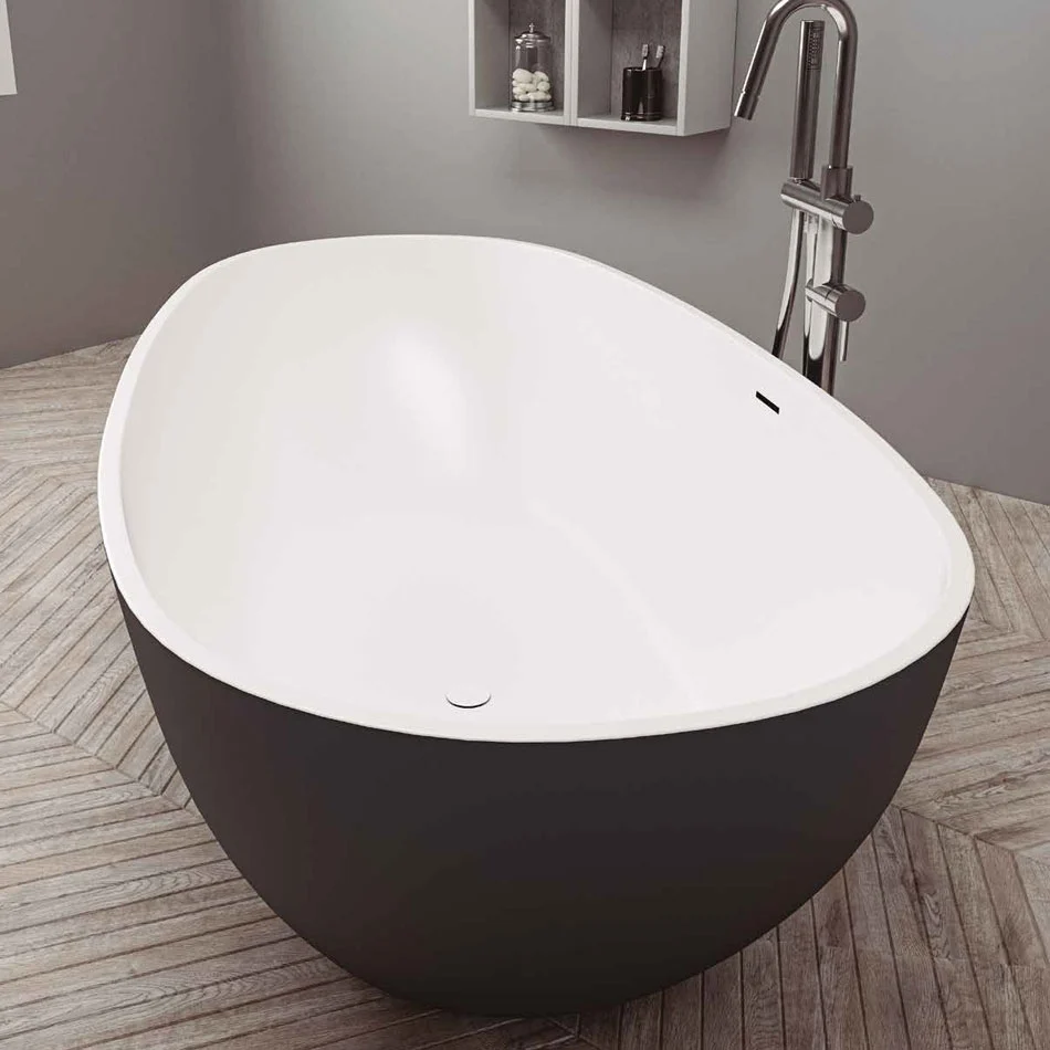 Bañera Exenta TAY Redonda. SolidSurface de 185X85x55 cm | B10 Blanco BAÑOS 10